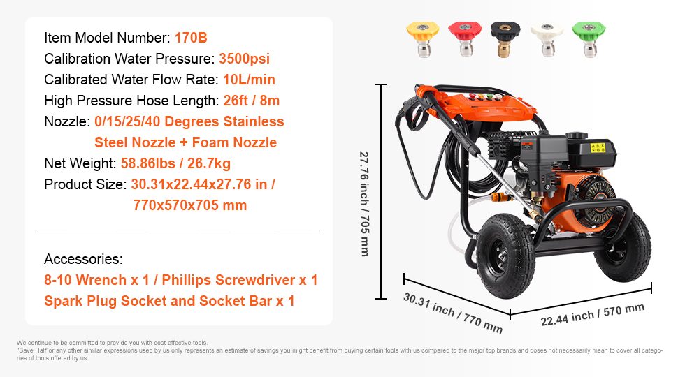 Idropulitrice a benzina 246,07 kgf/cm² 10 L/min